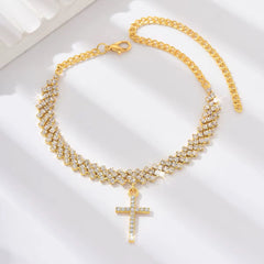 Icy Cross Anklet