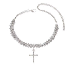 Icy Cross Anklet
